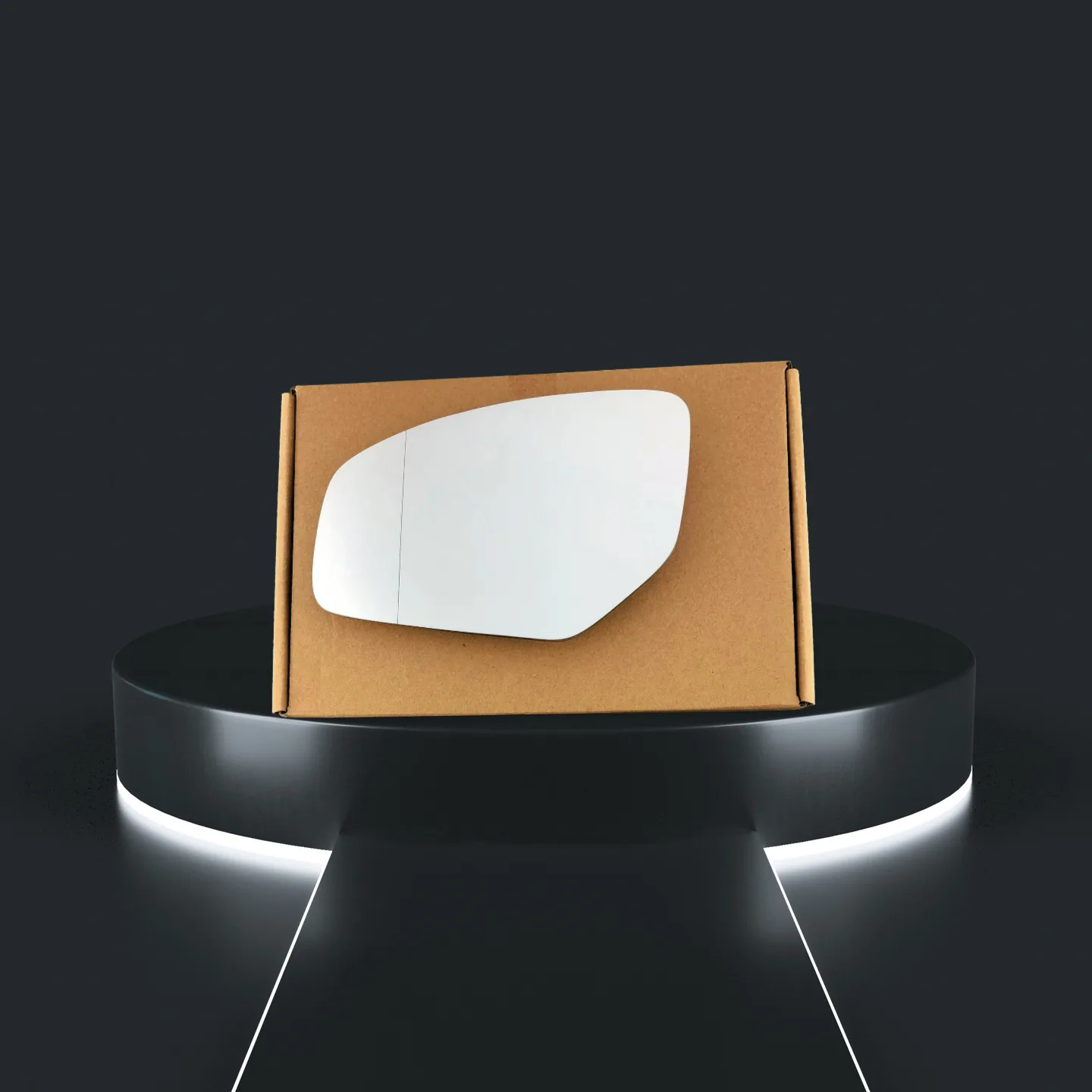 Honda Civic Left Convex Stick-on Mirror Glass (2012–2017)