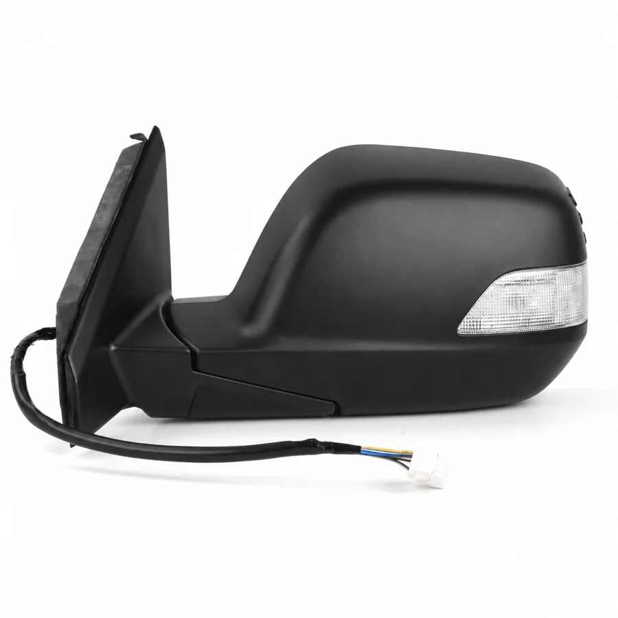 Honda CR-V Left Heated Electric Complete Mirror Unit, Paintable - Black (2006–2013)