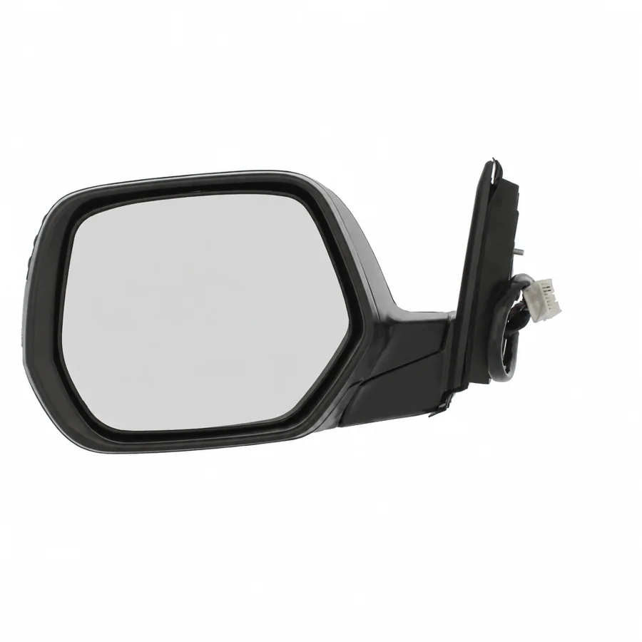 Honda CR-V Left Heated Power Folding Complete Mirror Unit, Paintable - Black (2006–2013) — photograph 2
