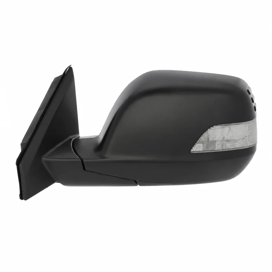 Honda CR-V Left Heated Power Folding Complete Mirror Unit, Paintable - Black (2006–2013)