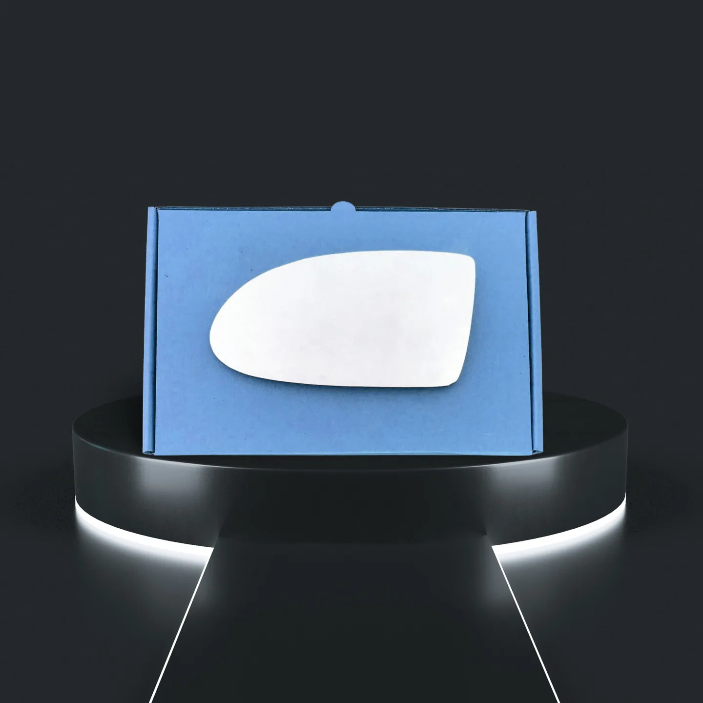 Hyundai Accent Left Convex Stick-on Mirror Glass (2005–2012)