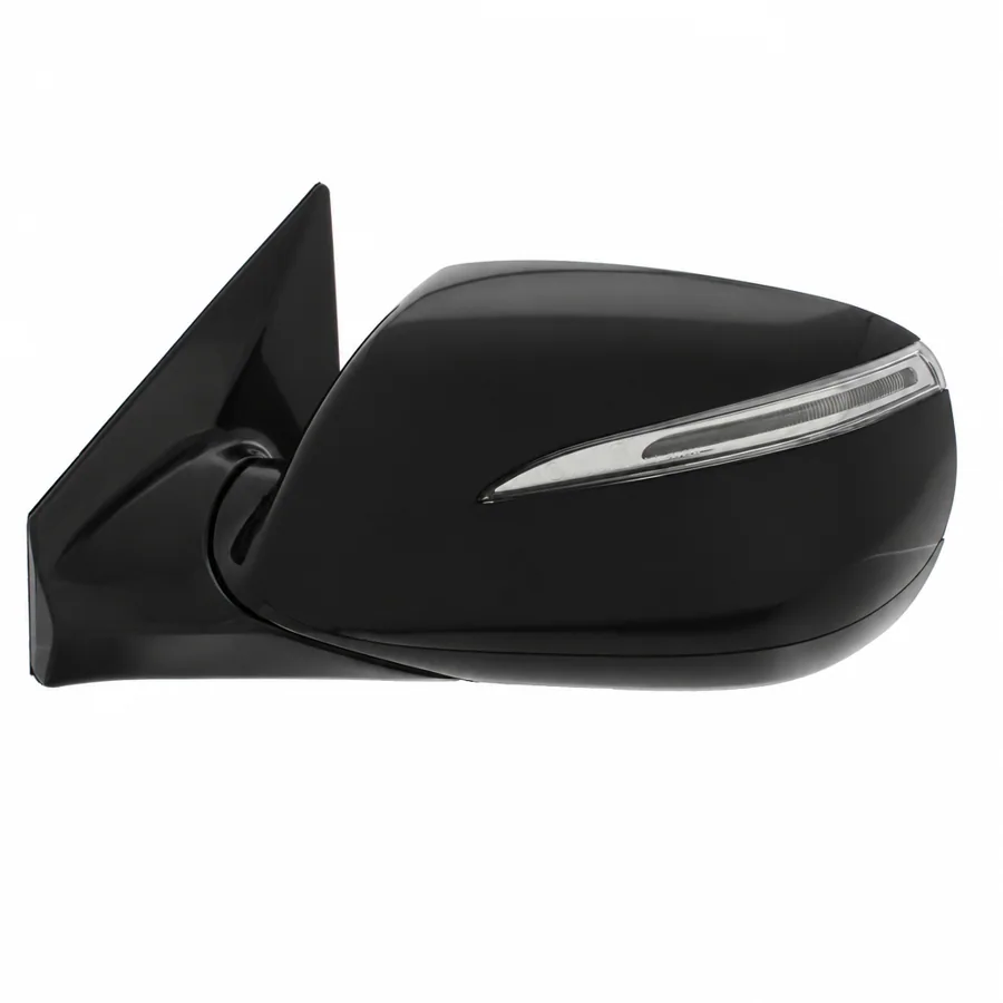 Hyundai Santa Fe Left Heated Electric Complete Mirror Unit, Paintable - Black (2012–2015)