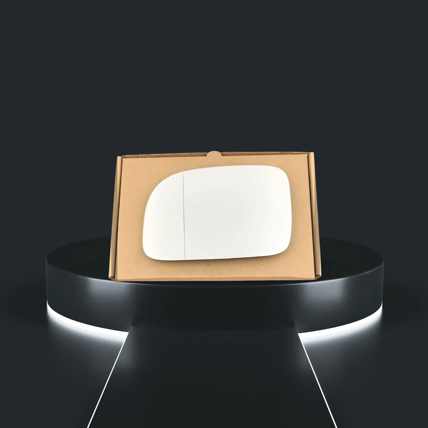 Hyundai Santa Fe Left Convex Stick-on Mirror Glass (2005–2009)