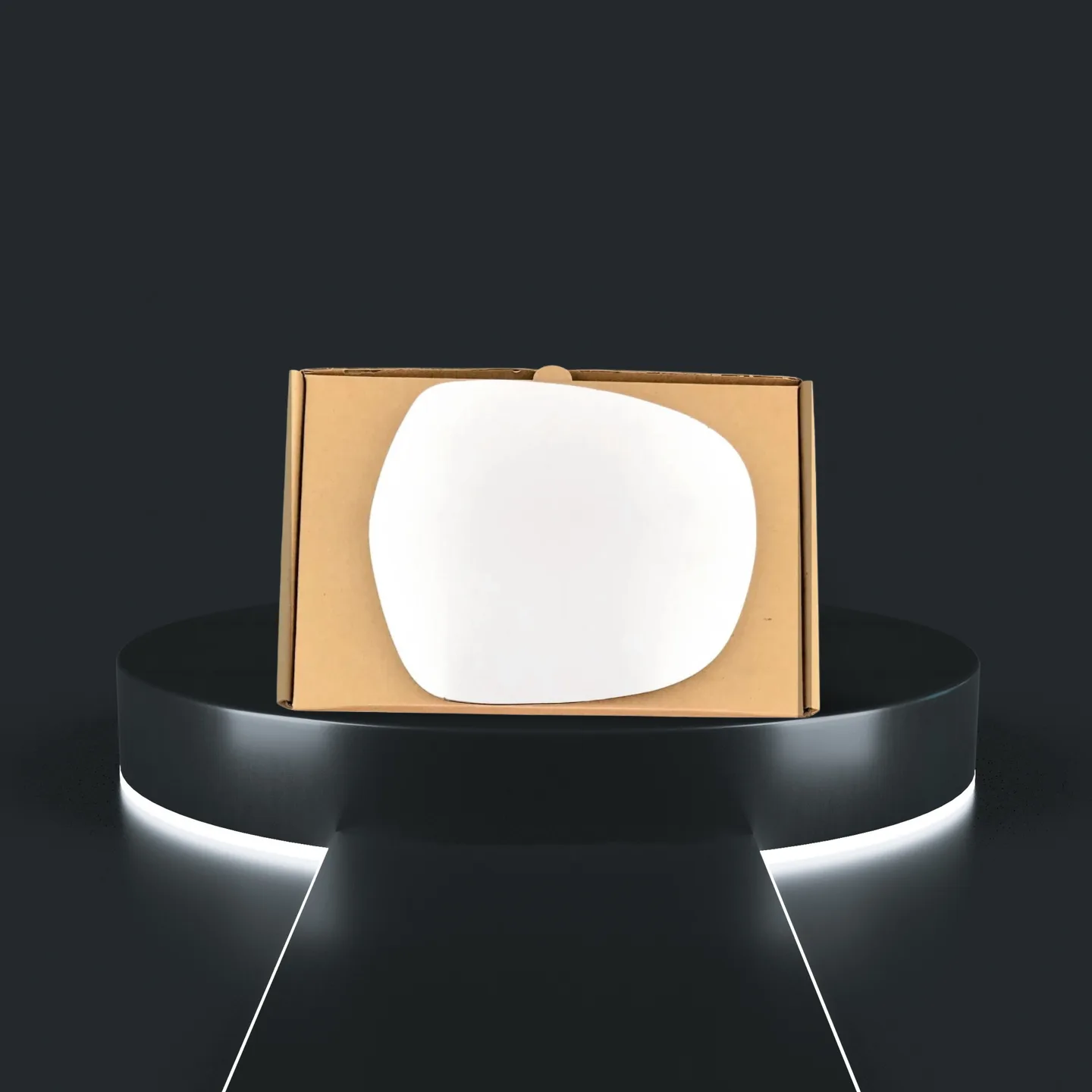 Hyundai Santa Fe Left Convex Stick-on Mirror Glass (2010–2012)