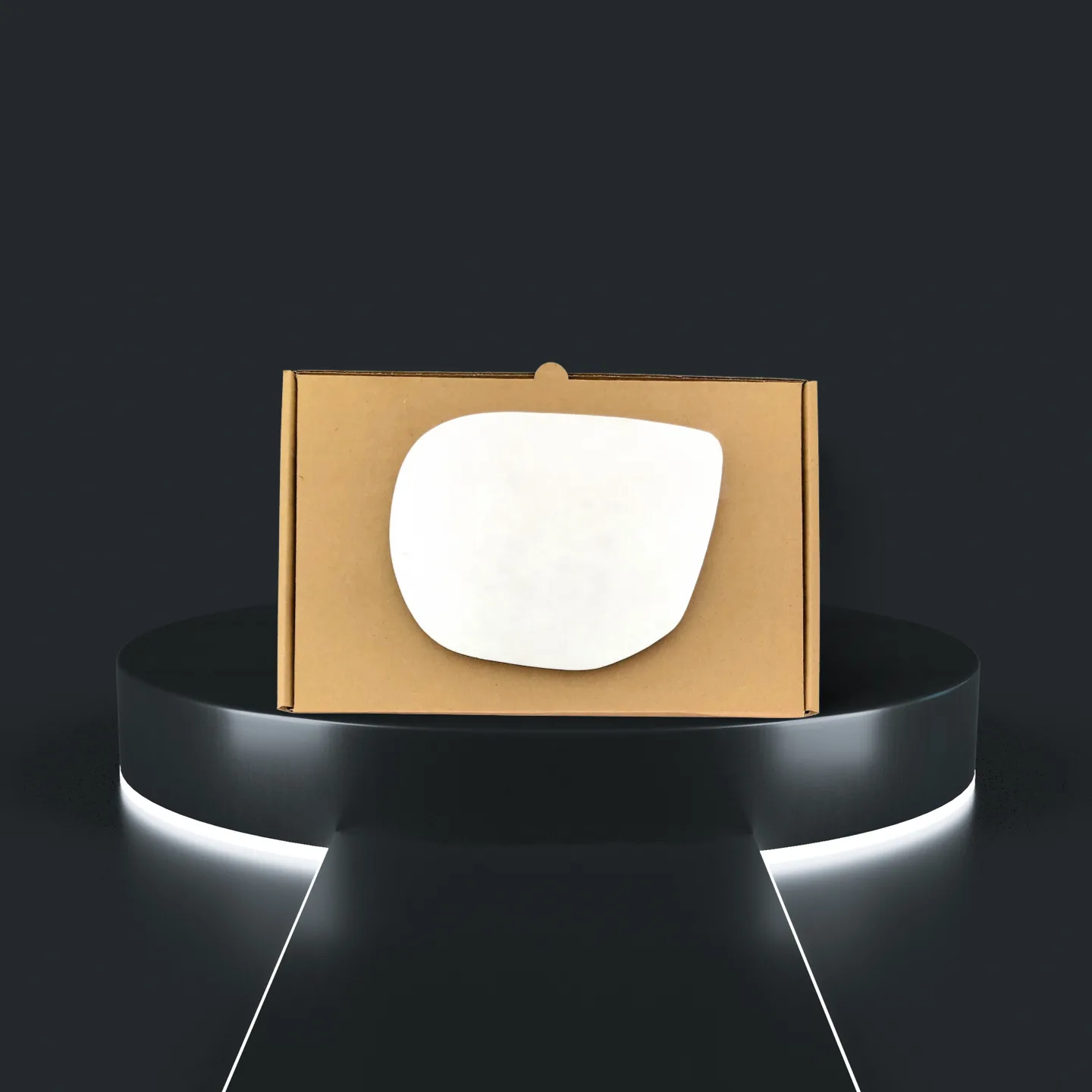 Hyundai Santa Fe Left Convex Stick-on Mirror Glass (2012–2015)