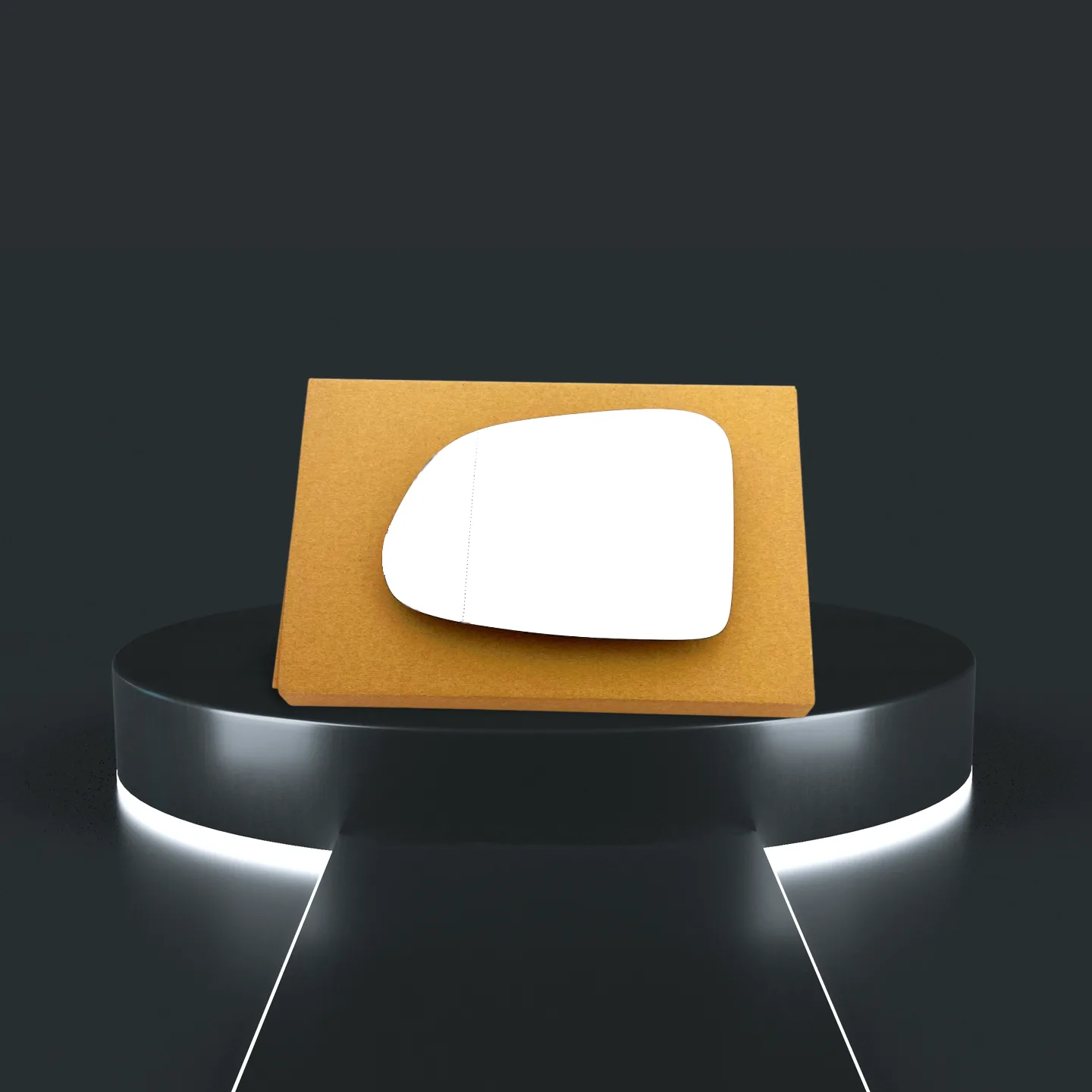 Hyundai Santa Fe Left Convex Stick-on Mirror Glass (2019 onwards)