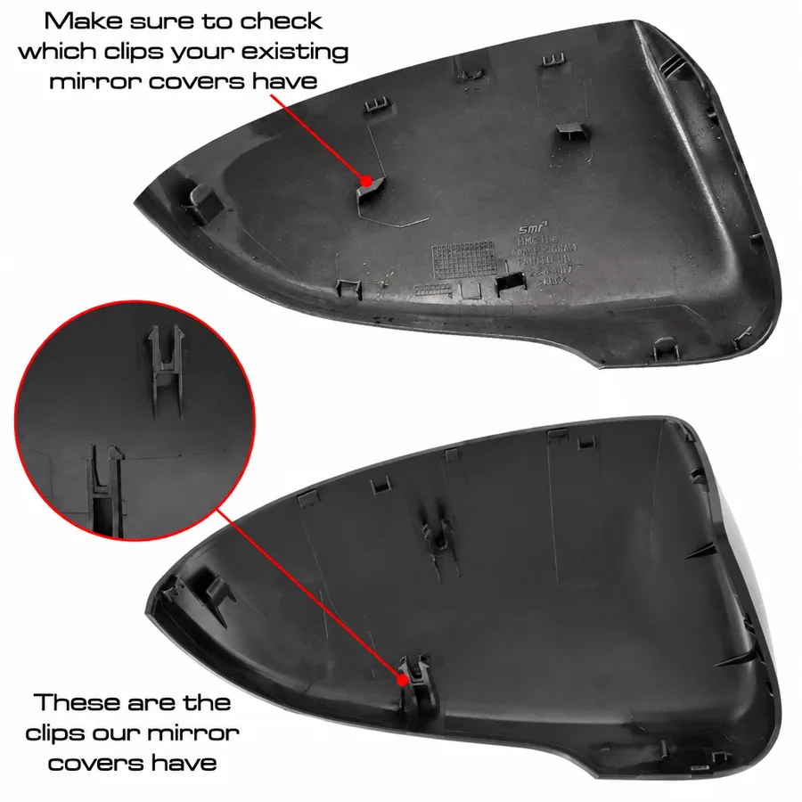 Hyundai Tucson Left Paintable - Black Mirror Cover (2015–2021) — To Suit Mirror With Indicator