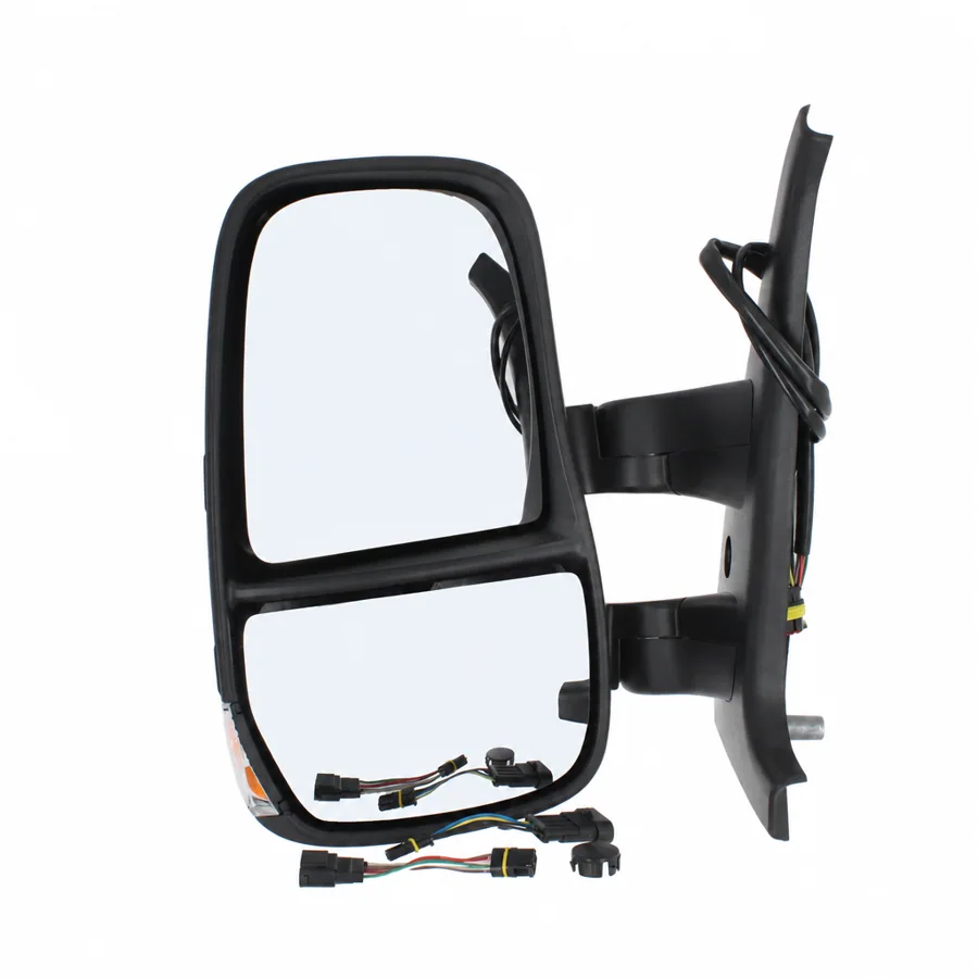 Iveco Daily Left Heated Power Folding Complete Mirror Unit, Black - Textured (2006–2014) — photograph 2