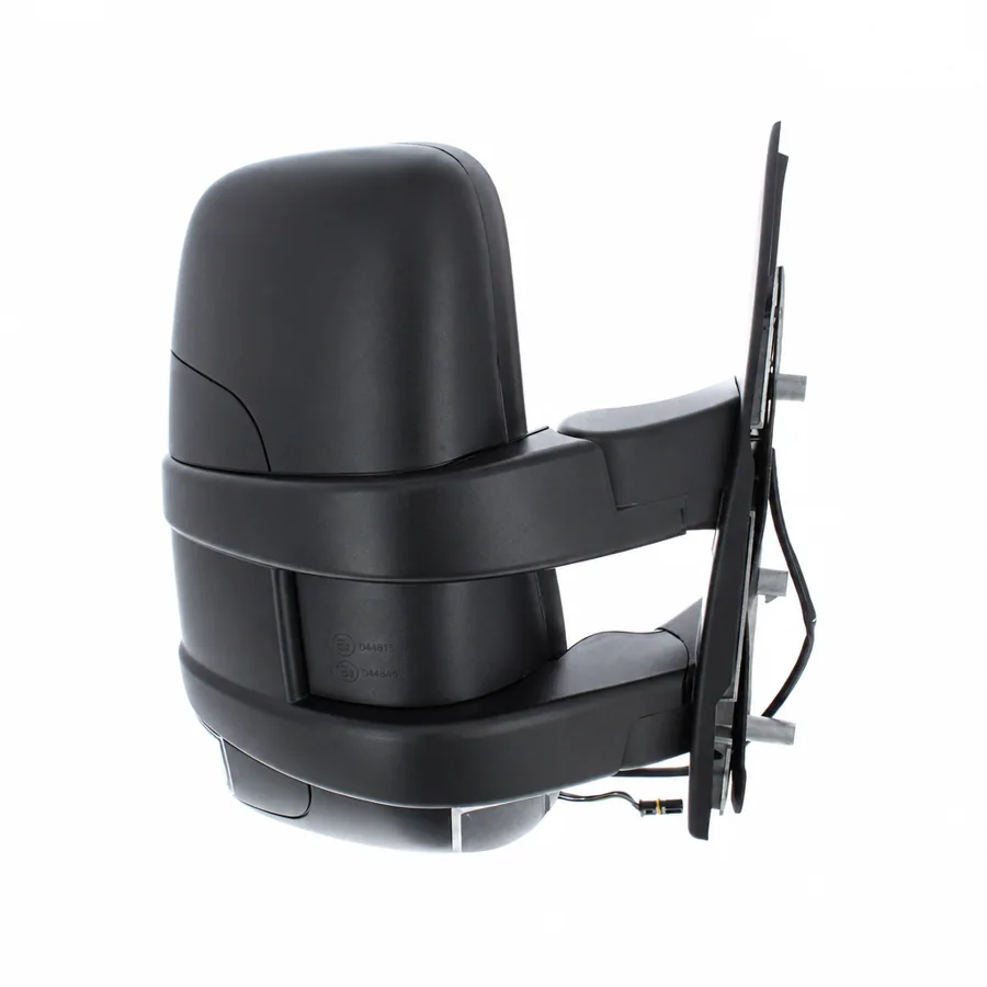 Iveco Daily Right Complete Mirror Unit, Black - Textured (2006–2014) — Short Arm