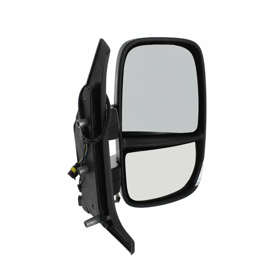 Iveco Daily Right Complete Mirror Unit, Black - Textured (2006–2014) — Short Arm - Includes Antenna — photograph 2