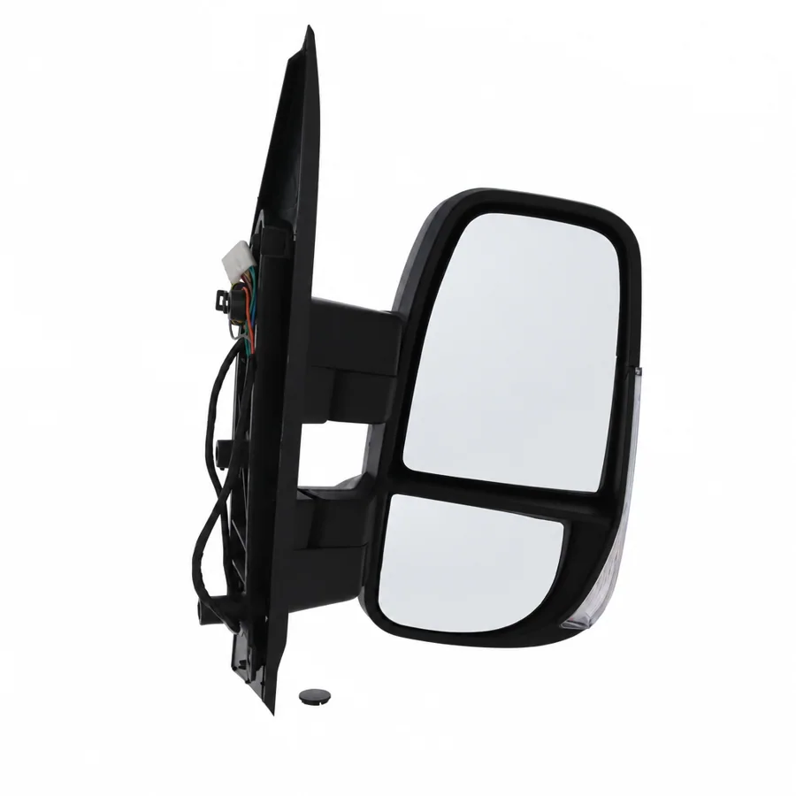 Iveco Daily Right Heated Electric Complete Mirror Unit, Black - Textured (2014 onwards) — Short Arm - Arm Length 40mm Convex Glass — photograph 2