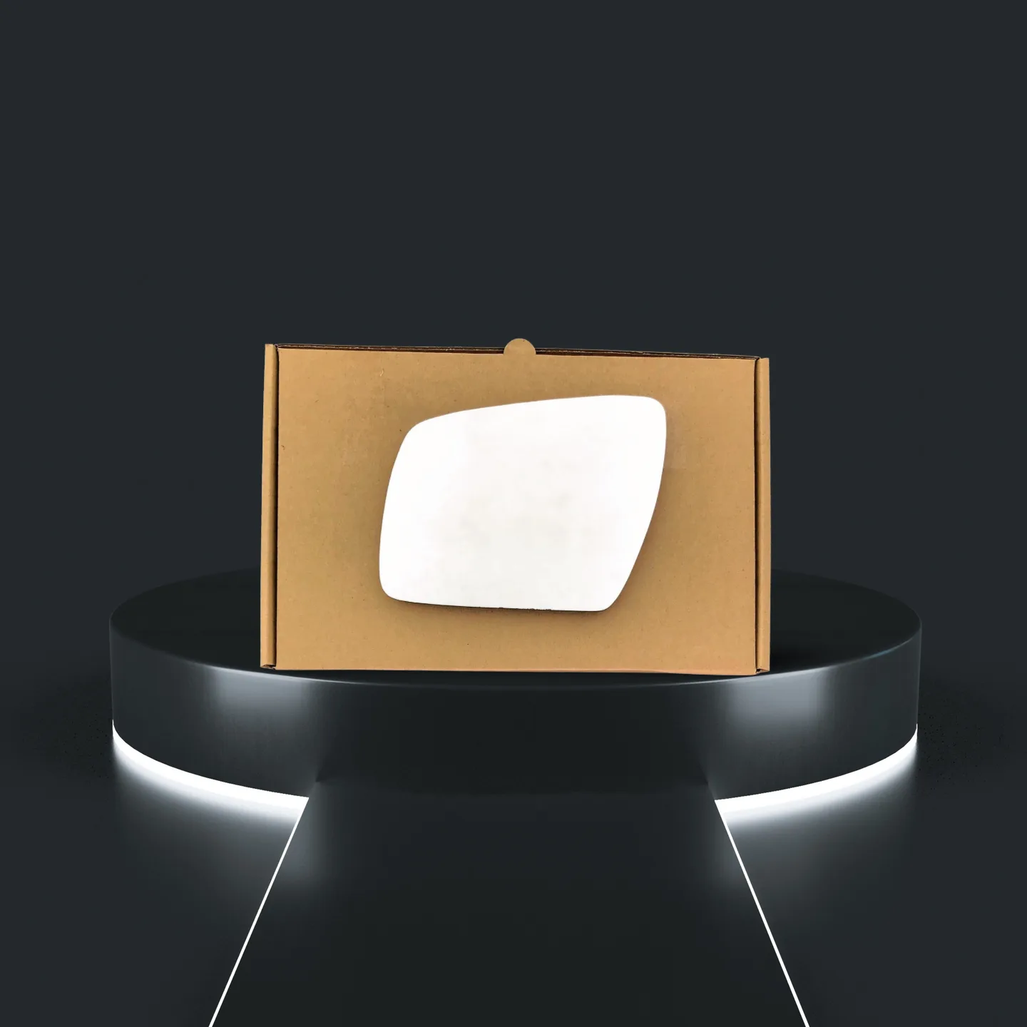 Kia Soul Left Convex Stick-on Mirror Glass (2009–2013)