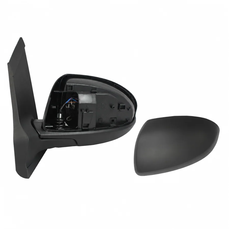 Mazda 2 Left Heated Electric Complete Mirror Unit, Primed (2007–2015)