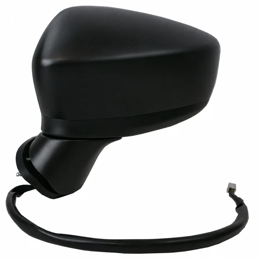 Mazda 3 Left Heated Power Folding Complete Mirror Unit, Paintable - Black (2013–2017)