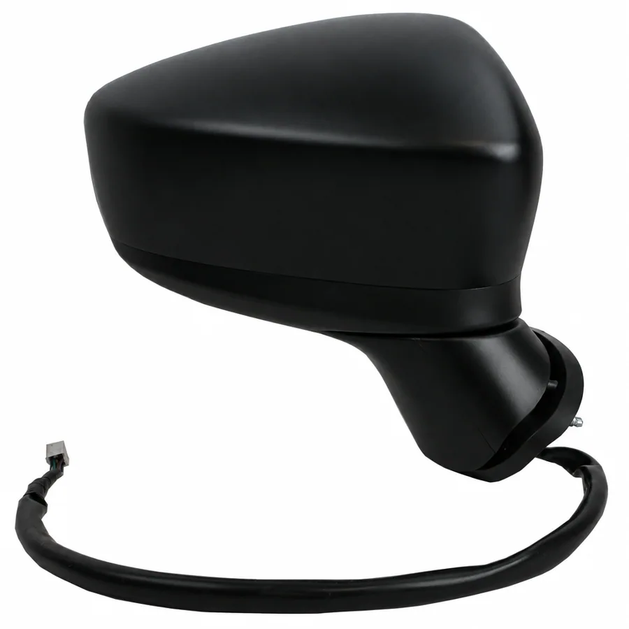 Mazda 3 Right Heated Power Folding Complete Mirror Unit, Paintable - Black (2013–2017)