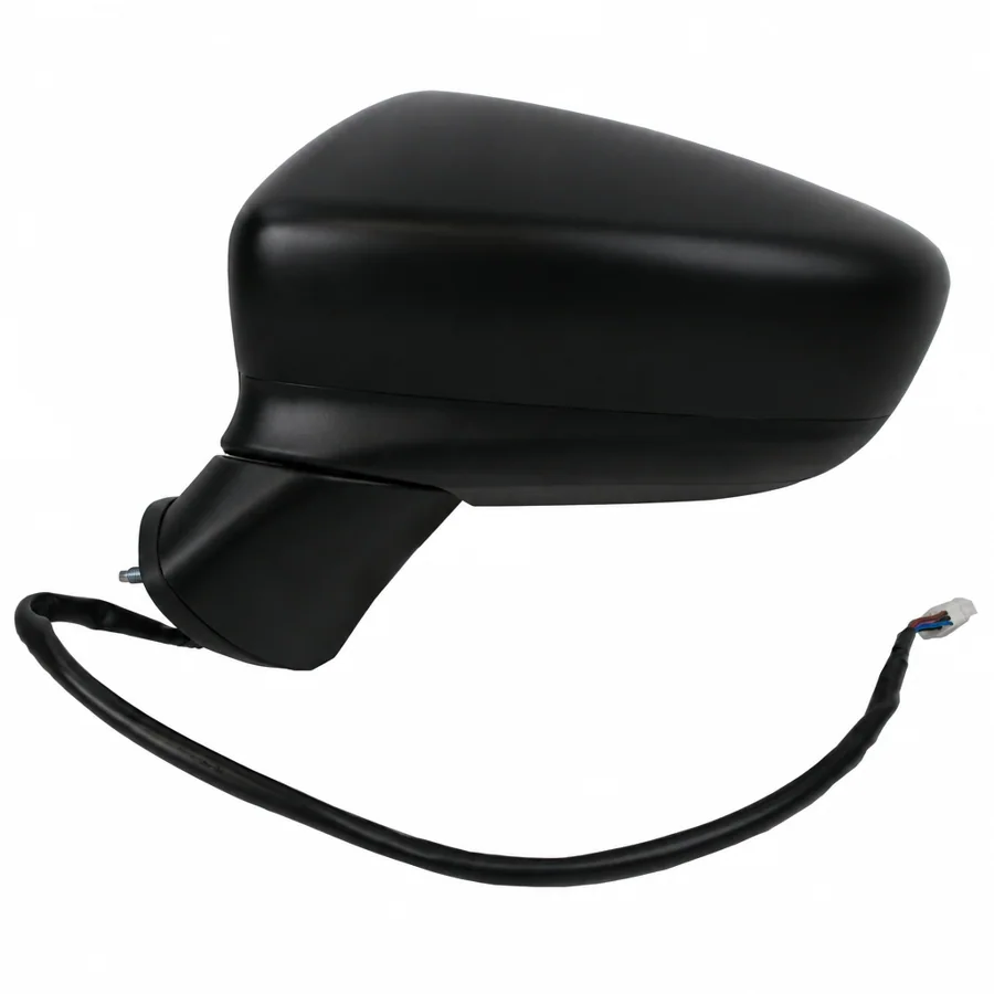 Mazda 6 Left Heated Electric Complete Mirror Unit, Paintable - Black (2012–2017)