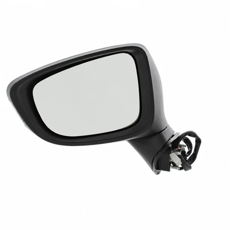 Mazda 6 Left Heated Power Folding Complete Mirror Unit, Paintable - Black (2012–2017) — photograph 3