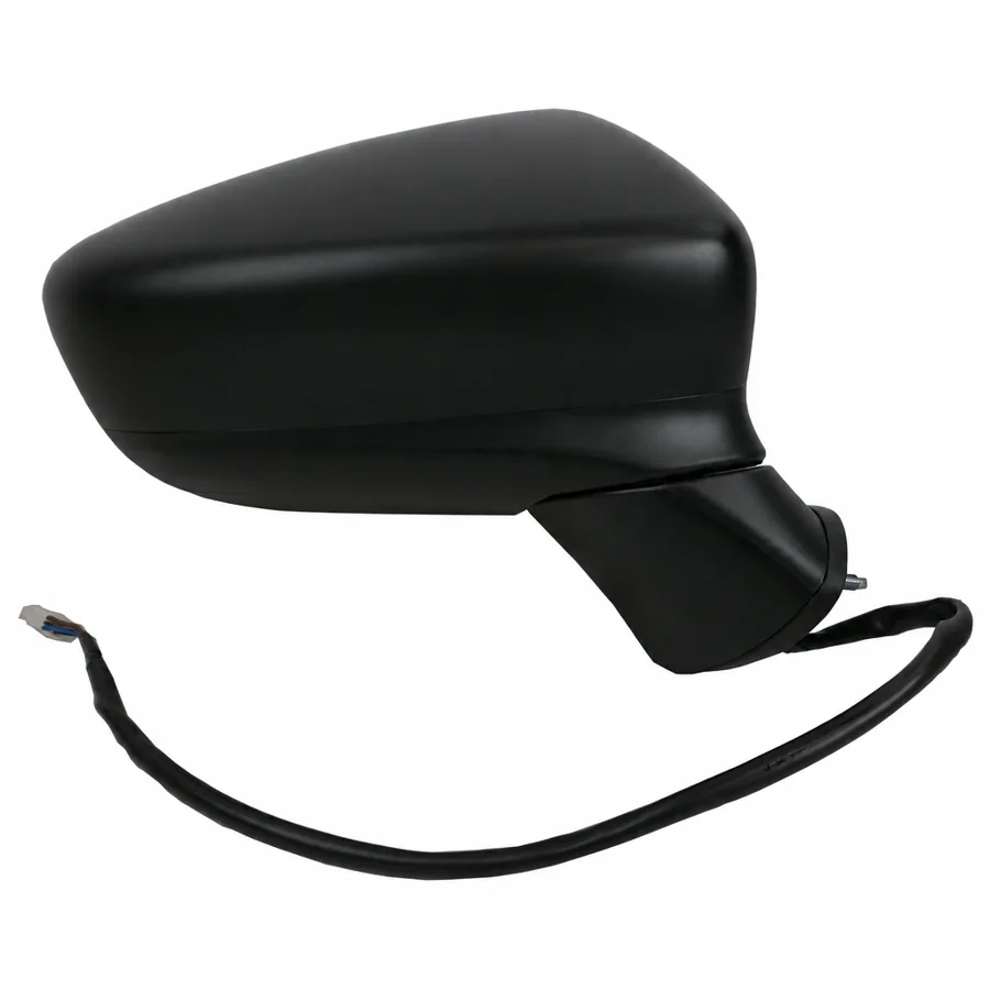 Mazda 6 Right Heated Power Folding Complete Mirror Unit, Paintable - Black (2012–2017)