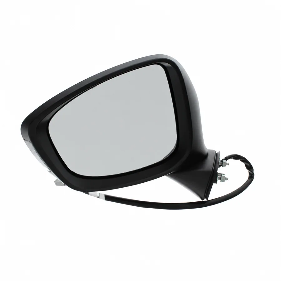 Mazda CX5 Left Heated Power Folding Complete Mirror Unit, Paintable - Black (2012–2015) — photograph 2