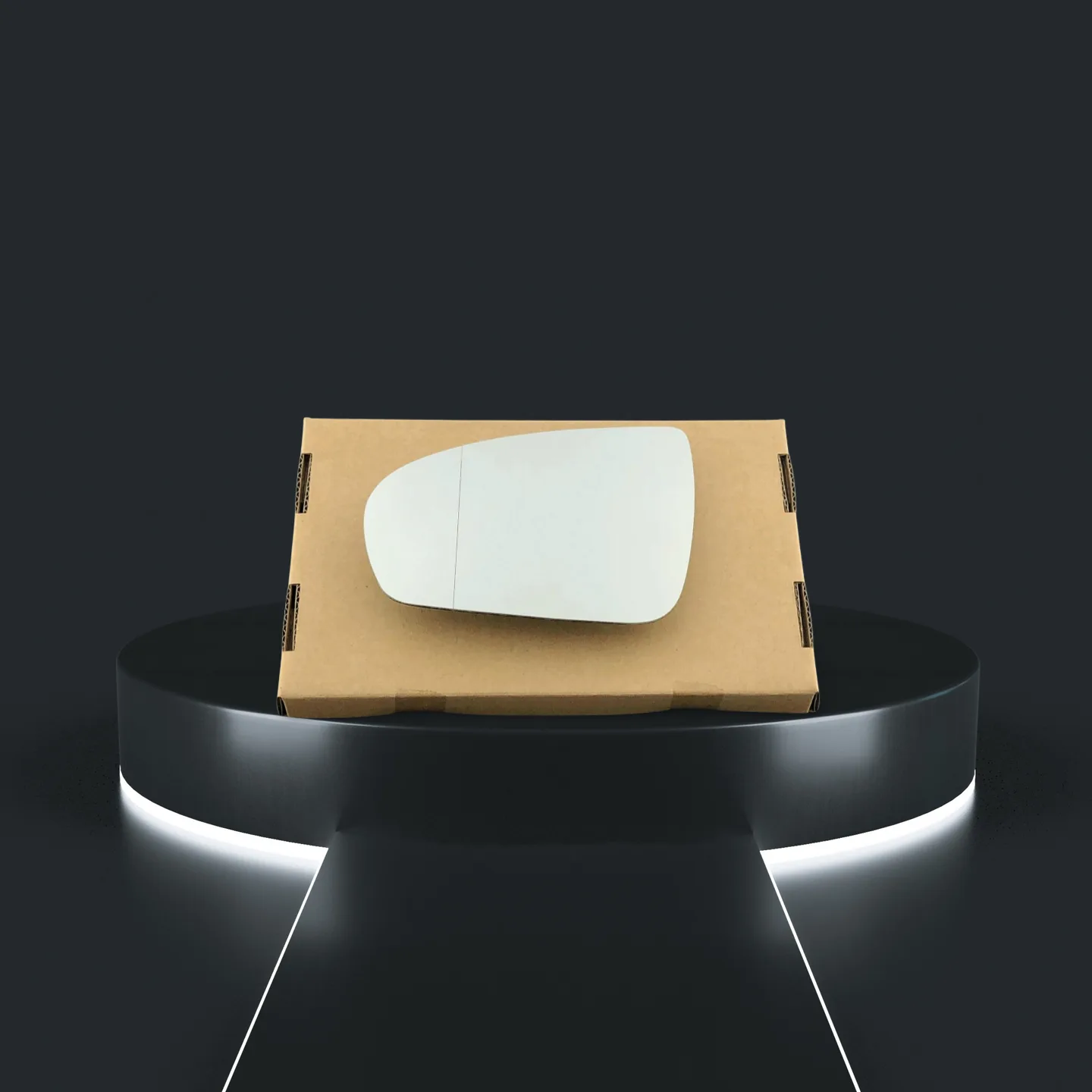 Mercedes Benz SLK Class Left Convex Stick-on Mirror Glass (2007–2010)