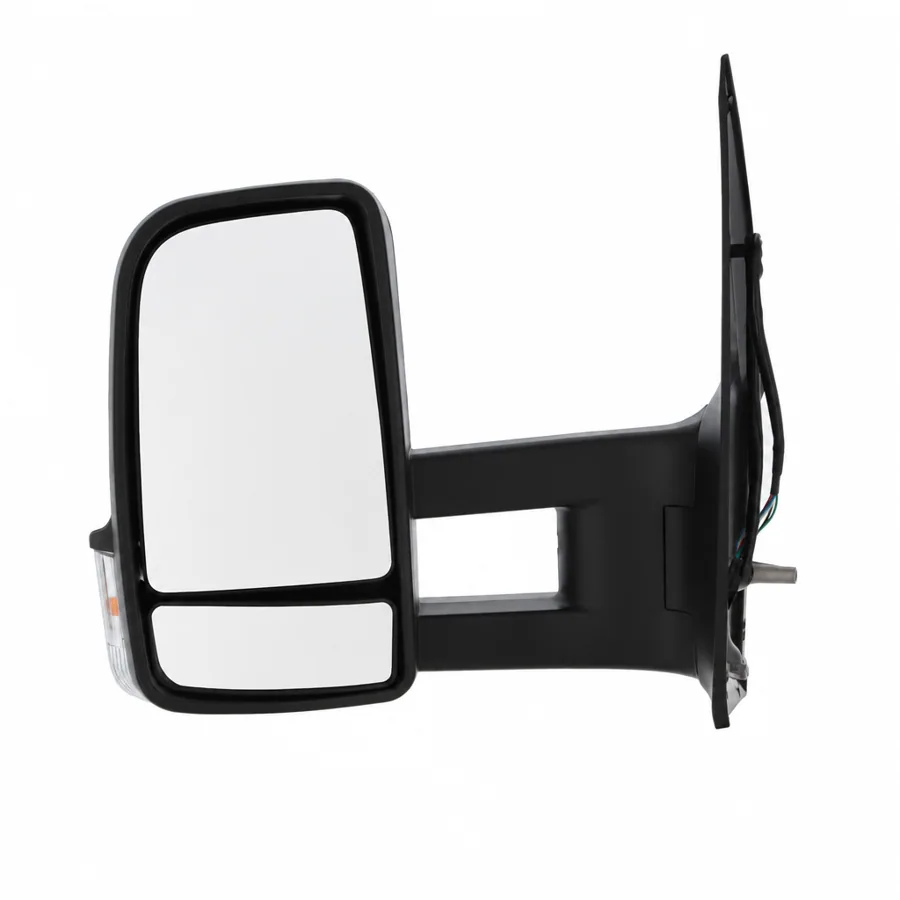 Mercedes Benz Sprinter Left Heated Electric Complete Mirror Unit, Black (2006–2019) — Long Arm - Length 140mm — photograph 3
