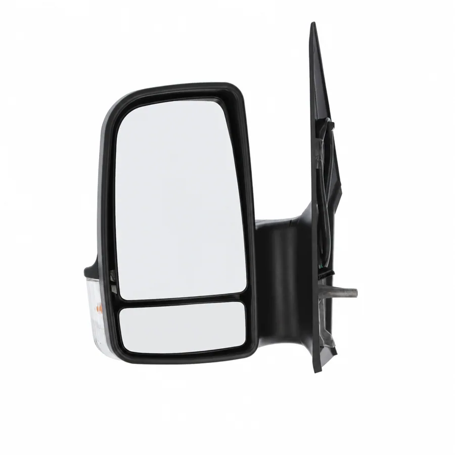 Mercedes Benz Sprinter Left Heated Electric Complete Mirror Unit, Black (2006–2019) — Short Arm - Arm Length 75mm — photograph 2