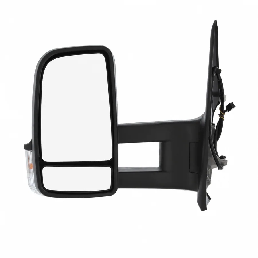 Mercedes Benz Sprinter Left Heated Electric Complete Mirror Unit, Black - Textured (2018 onwards) — photograph 2