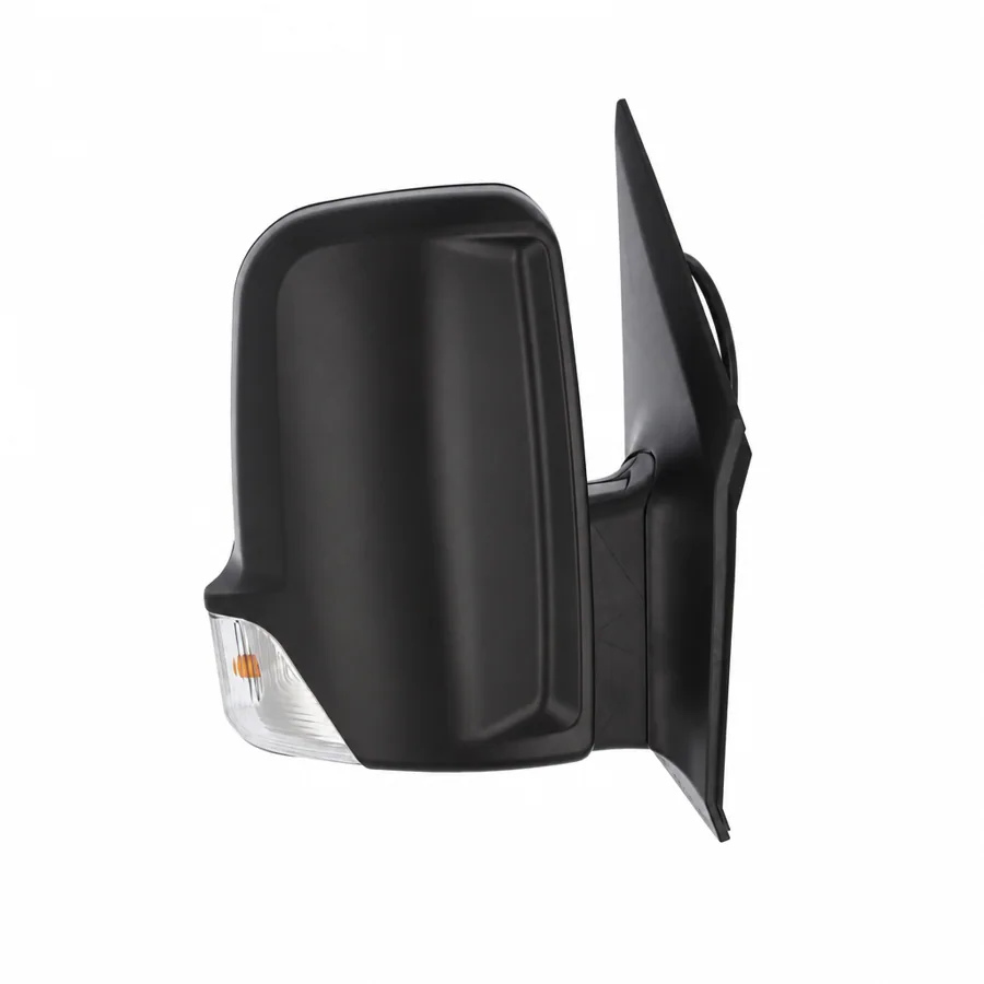 Mercedes Benz Sprinter Right Heated Electric Complete Mirror Unit, Black (2006–2019) — Short Arm - Arm Length 75mm