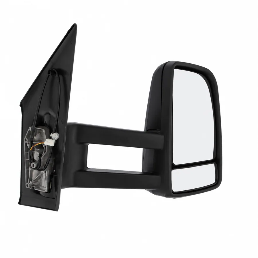 Mercedes Benz Sprinter Right Complete Mirror Unit, Black - Textured (2018 onwards) — Long Arm - Arm Length 250mm - Convex Glass — photograph 2