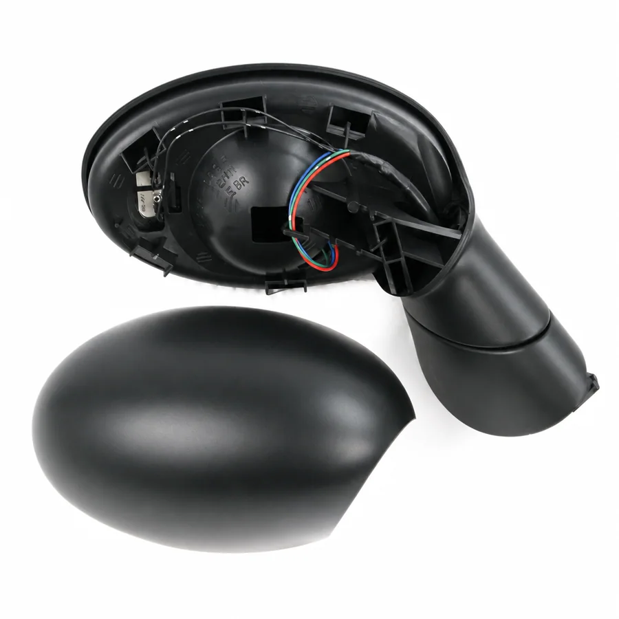Mini MINI Right Heated Power Folding Complete Mirror Unit, Paintable - Black