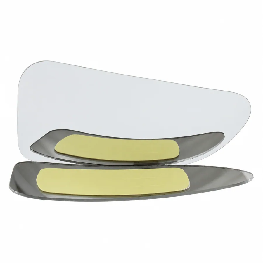 Nissan Interstar Right Convex Clip-on Mirror Glass (2022–2025) — Lower Dead Angle - To Suit Manual or Heated Mirror