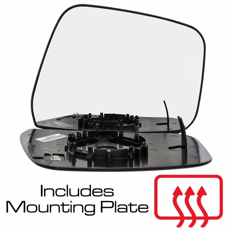 Nissan NP300 Right Heated Convex Mirror Glass (2008–2010)