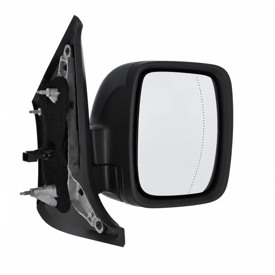 Nissan Primastar Right Heated Power Folding Complete Mirror Unit, Primed (2022 onwards) — Aspherical Glass, 12 Hole 11 Pin Connector — photograph 2