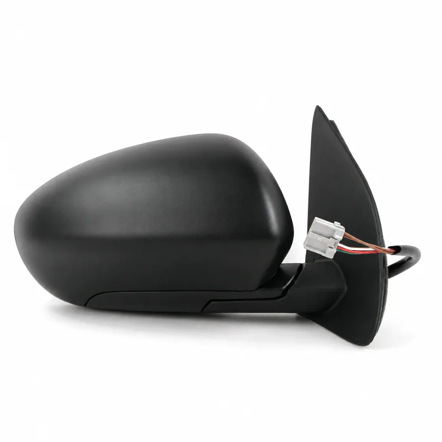 Nissan Qashqai Right Heated Electric Complete Mirror Unit, Paintable - Black (2007–2014)