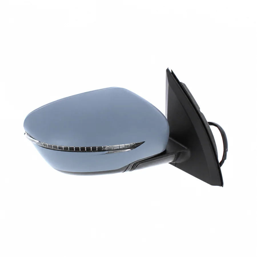 Nissan Qashqai Right Heated Electric Complete Mirror Unit, Paintable - Black (2013–2022)
