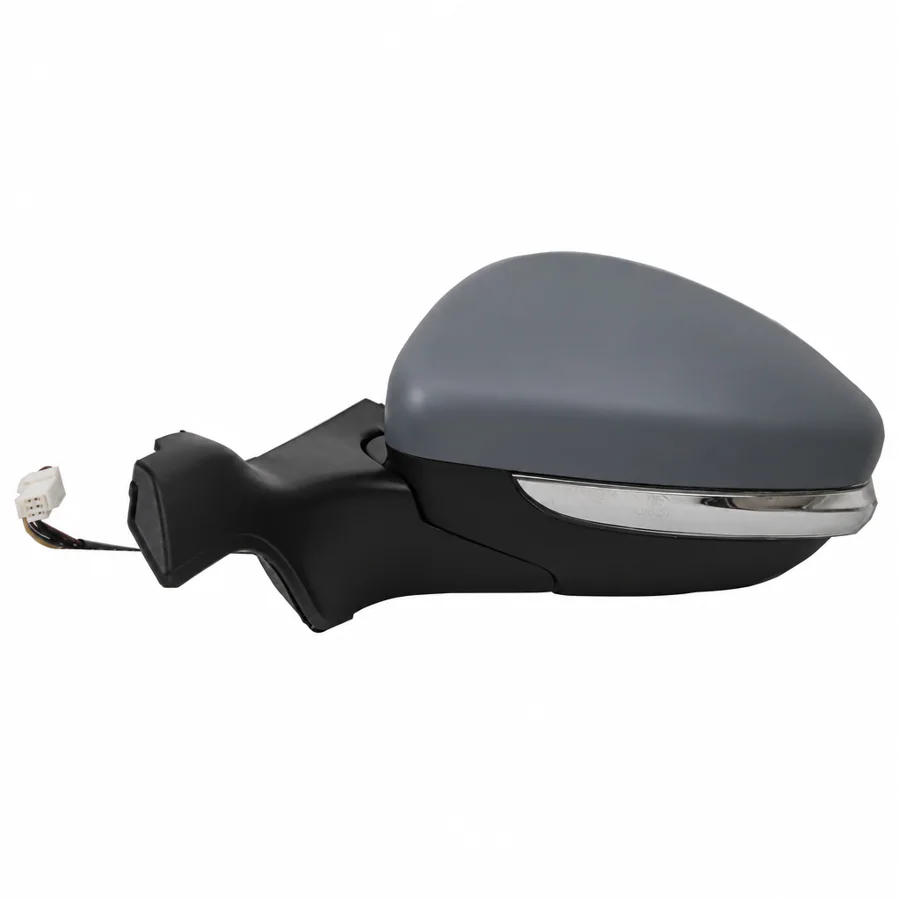 Peugeot 2008 Left Heated Electric Complete Mirror Unit, Primed (2013–2020)