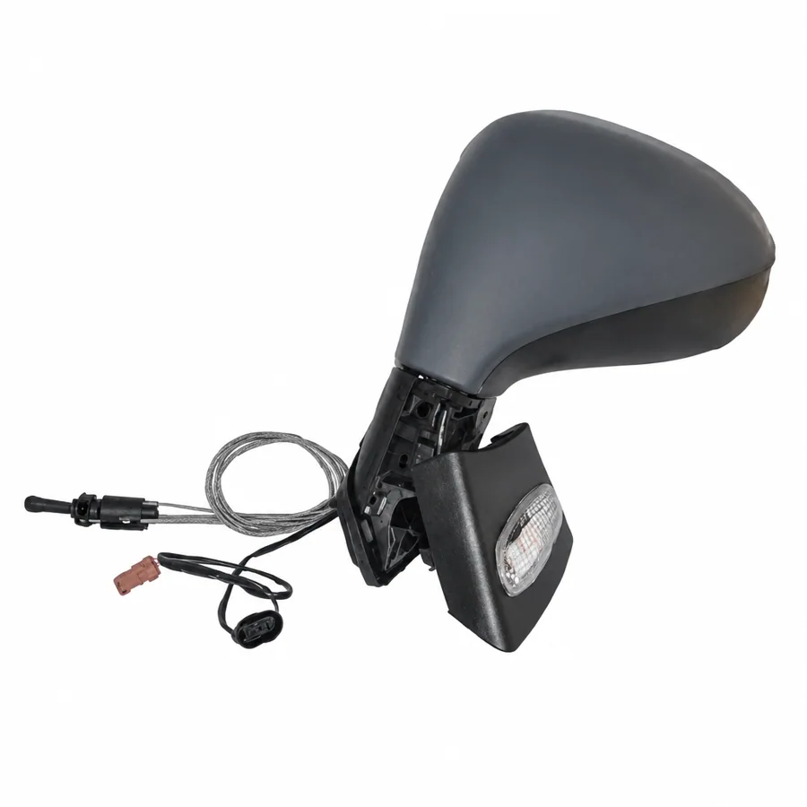 Peugeot 207 Left Complete Mirror Unit, Primed (2006–2015)