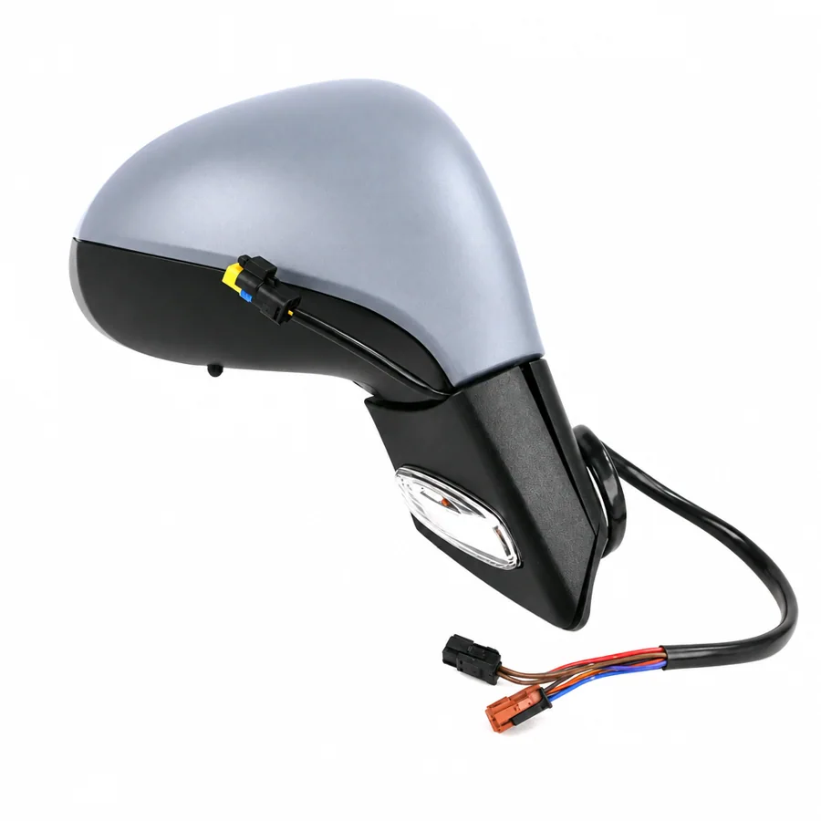 Peugeot 207 Right Heated Power Folding Complete Mirror Unit, Primed (2006–2015)