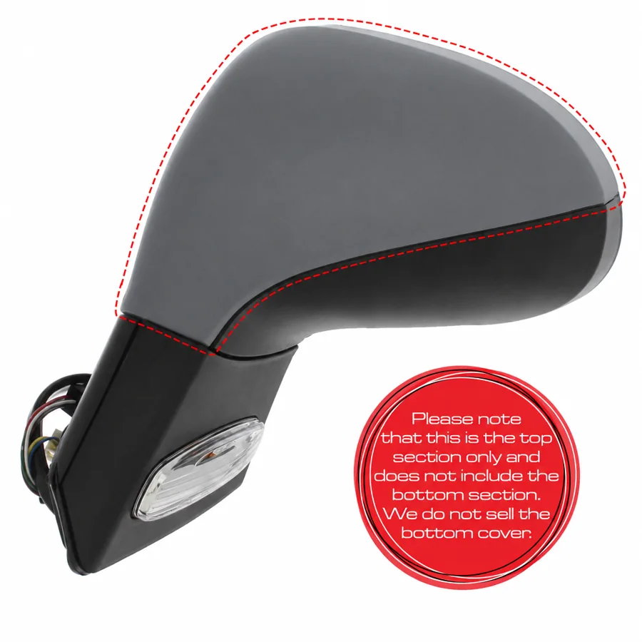 Peugeot 207 Left Primed Mirror Cover (2006–2015)