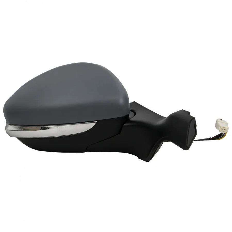 Peugeot 208 Right Heated Electric Complete Mirror Unit, Primed (2012–2019)