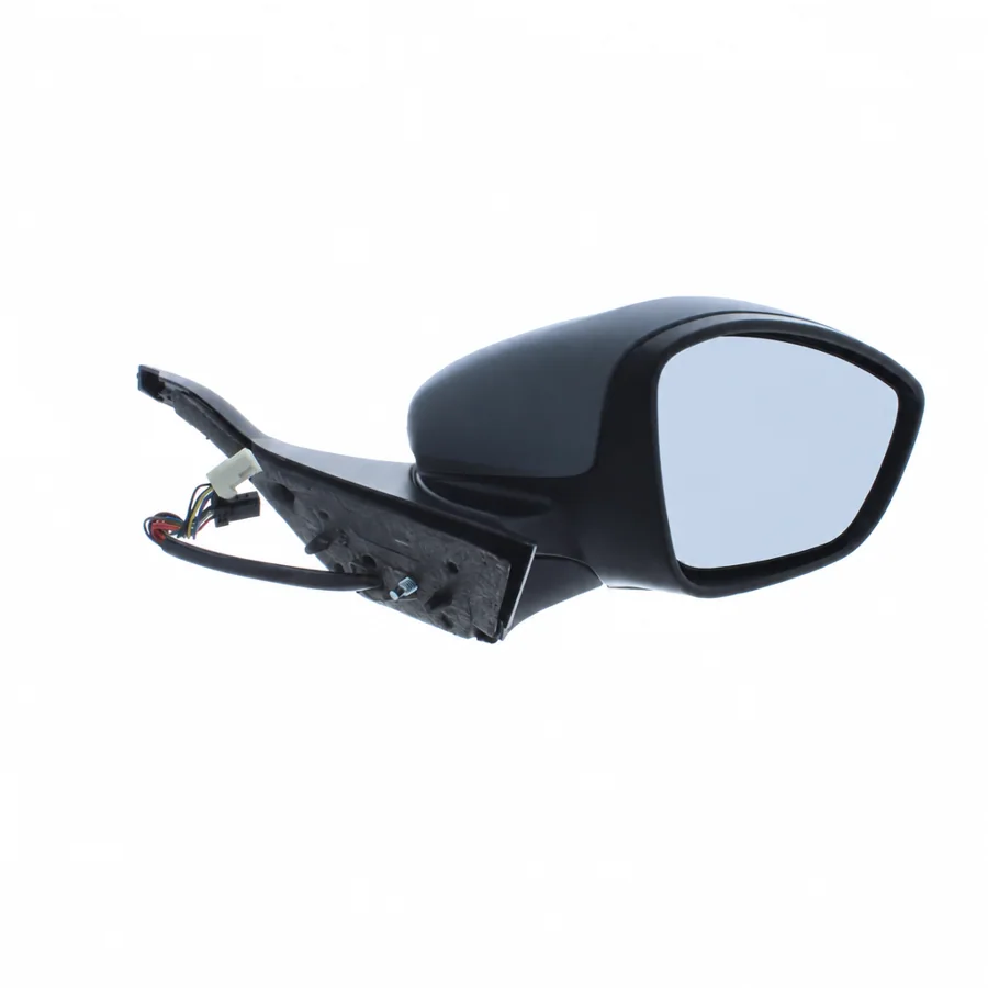 Peugeot 208 Right Heated Power Folding Complete Mirror Unit (2012–2019) — Black Arm With Chrome Trim & Primed Cover — photograph 2