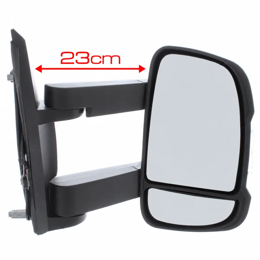 Peugeot Boxer Right Heated Electric Complete Mirror Unit, Black (2006–2024)
