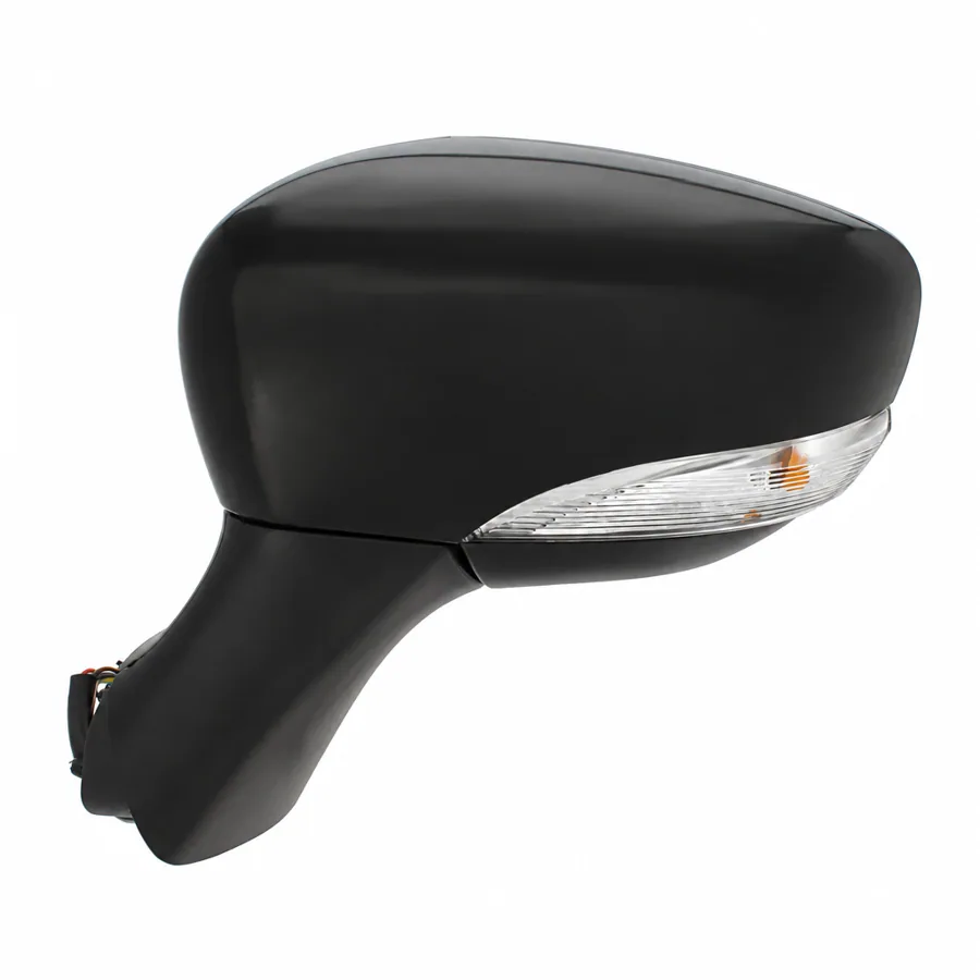 Renault Clio Left Heated Electric Complete Mirror Unit, Polished Black (2012–2019) — photograph 2