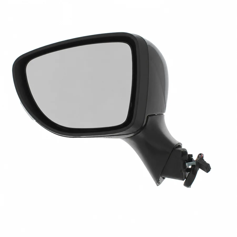 Renault Clio Left Heated Electric Complete Mirror Unit, Polished Black (2012–2019) — photograph 3