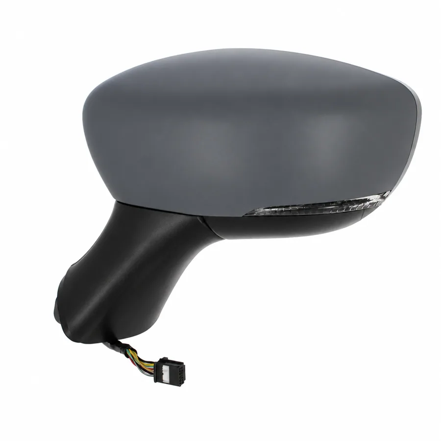 Renault Clio Left Heated Power Folding Complete Mirror Unit, Primed (2015–2019)