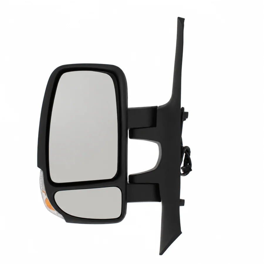 Renault Master Left Heated Electric Complete Mirror Unit, Black (2010–2025) — Indicator: Yes - Amber - 16w Bulb — photograph 3