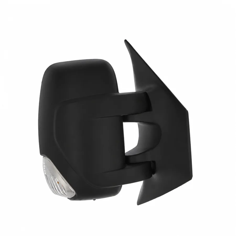 Renault Master Right Heated Electric Complete Mirror Unit, Black - Textured (2019–2025) — Indicator: Yes - Clear - 5w Bulb