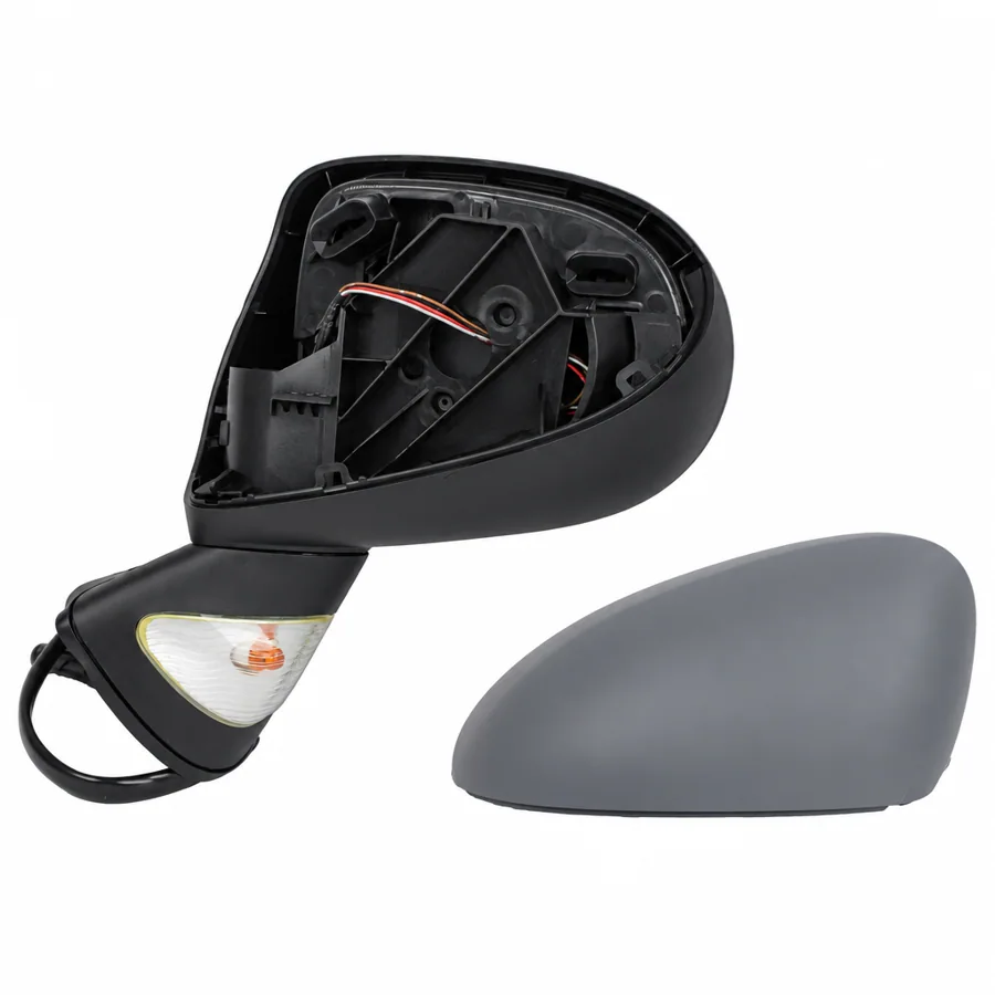 Renault Modus Left Heated Electric Complete Mirror Unit, Primed (2008–2012)