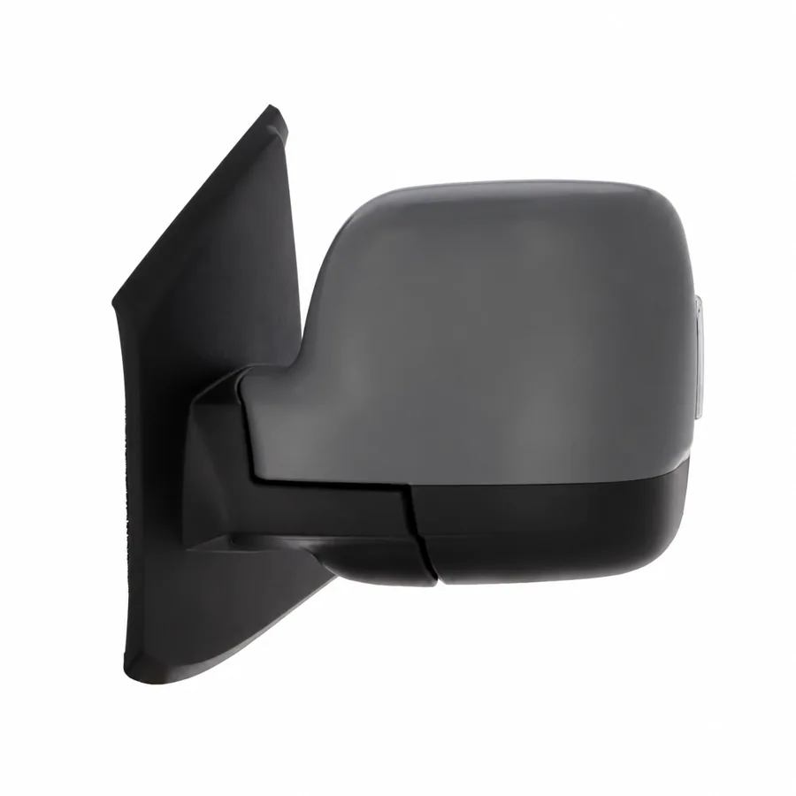 Renault Trafic Left Heated Power Folding Complete Mirror Unit, Primed (2021 onwards) — 10 Pin Connector - With Blind Spot Detection Warning Light