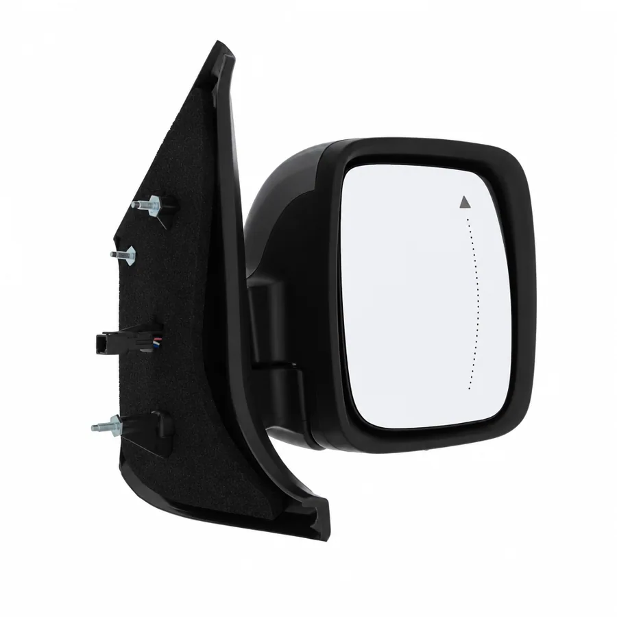 Renault Trafic Right Heated Power Folding Complete Mirror Unit, Primed (2021 onwards) — 12 Pin Connector - With Blind Spot Detection Warning Light — photograph 2
